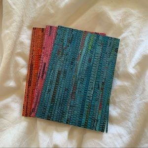 3 anthropologie recycled paper notebook